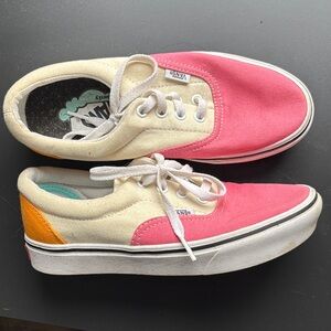 Vans Pink and Orange Canvas Shoes